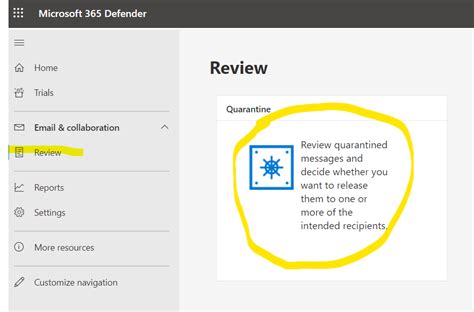 O365 Find and release quarantined messages .